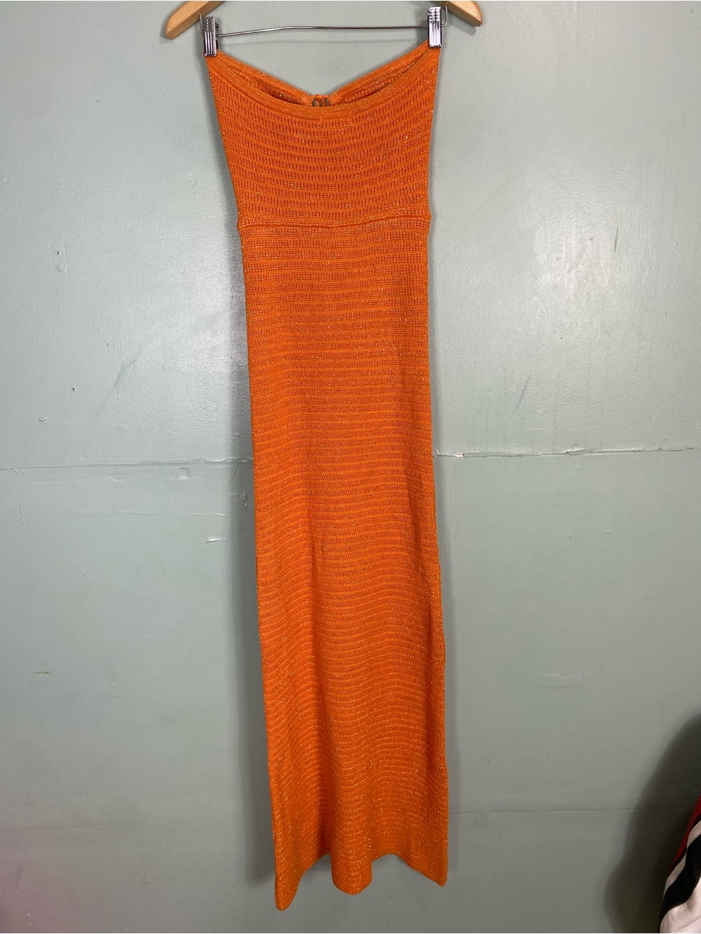Anthropologie Capittana Pippa Cut Out Halter Maxi Dress XS Small Orange Floral - Picture 5 of 6